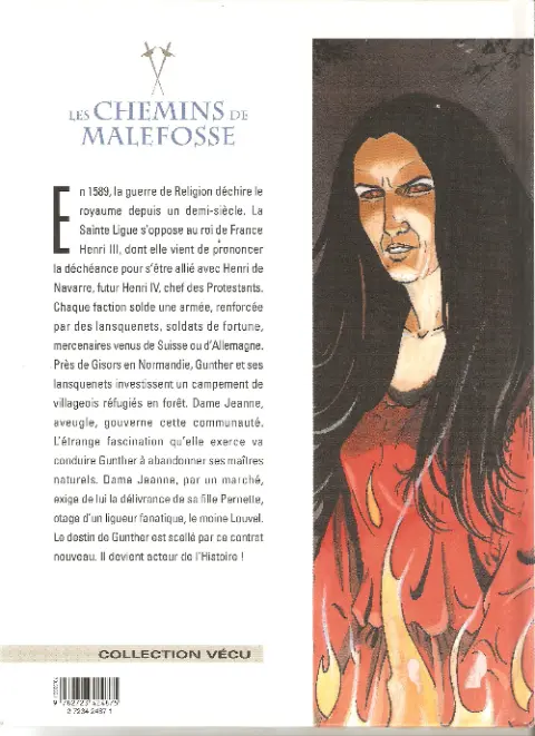 Verso de l'album Les Chemins de Malefosse Tome 1 le diable noir