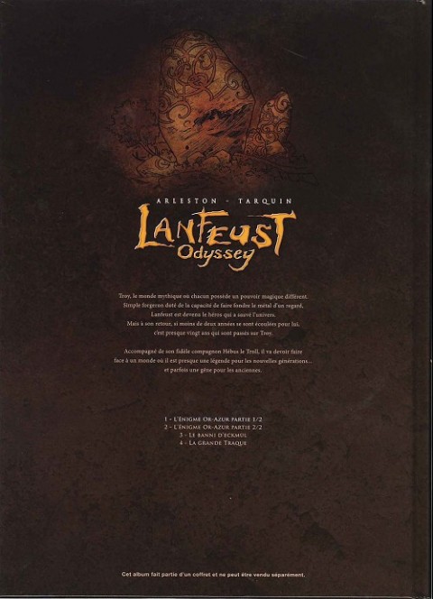 Verso de l'album Lanfeust Odyssey Tome 1 L'énigme Or-Azur - 1re partie