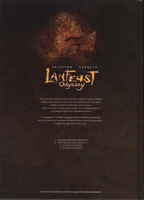 Verso de l'album Lanfeust Odyssey Tome 1 L'énigme Or-Azur - 1re partie