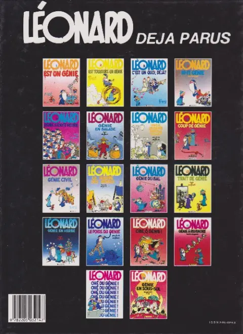 Verso de l'album Léonard Tome 7 Y a-t-il un génie dans la salle ?