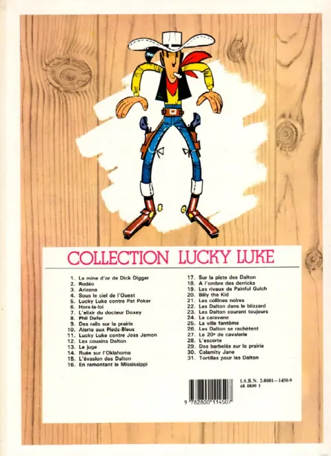 Verso de l'album Lucky Luke Tome 10 Alerte aux Pieds-Bleus