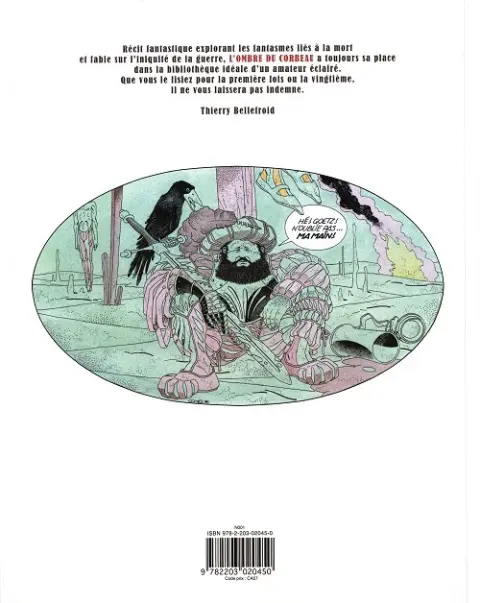 Verso de l'album L'Ombre du corbeau