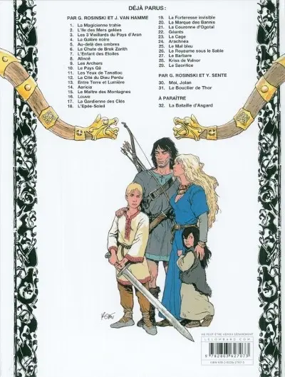 Verso de l'album Thorgal Tome 1 La Magicienne trahie