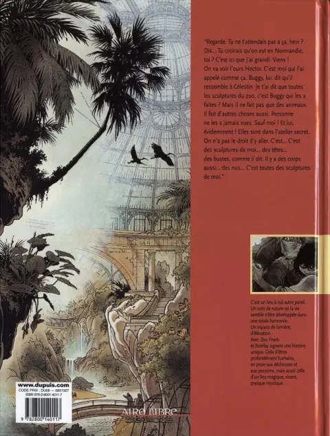 Verso de l'album Zoo Tome 1