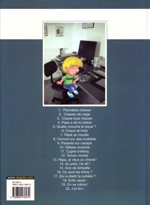 Verso de l'album Cédric Tome 20 J'ai fini !