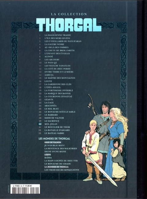Verso de l'album Thorgal Tome 30 Moi, Jolan