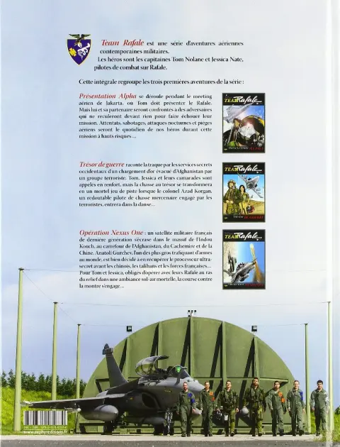 Verso de l'album Team Rafale N° 1 Intégrale