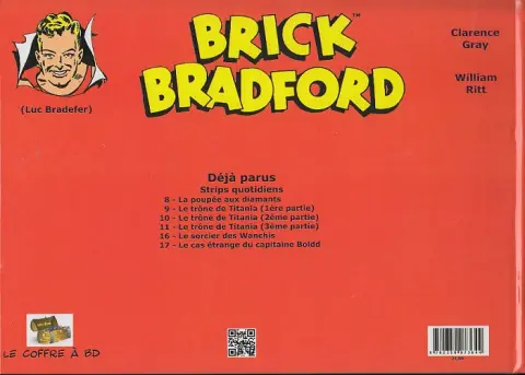 Verso de l'album Brick Bradford Strips quotidiens Tome 17 Le cas étrange du capitaine Boldd