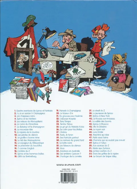 Verso de l'album Spirou et Fantasio Tome 14 Le prisonnier du bouddha