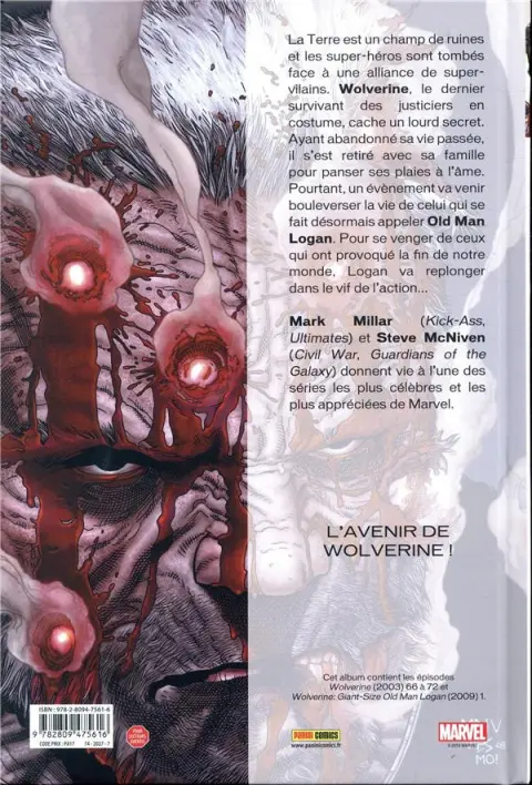 Verso de l'album Wolverine - Old Man Logan