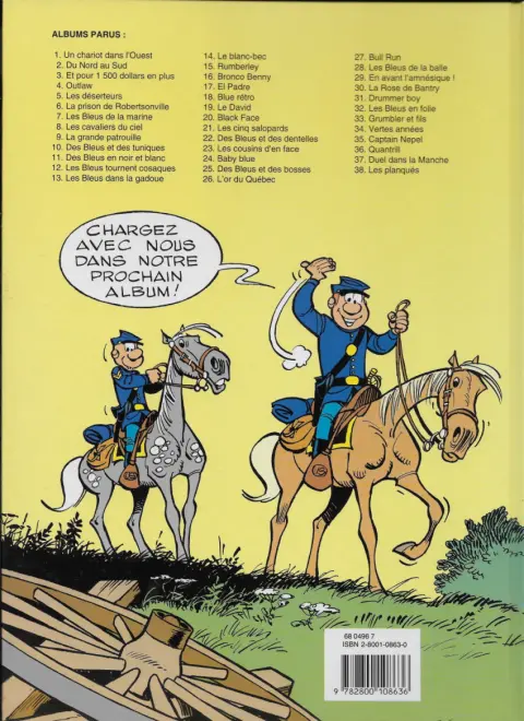 Verso de l'album Les Tuniques Bleues Tome 6 La prison de Robertsonville
