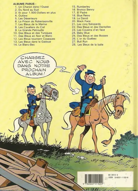Verso de l'album Les Tuniques Bleues Tome 23 Les cousins d'en face