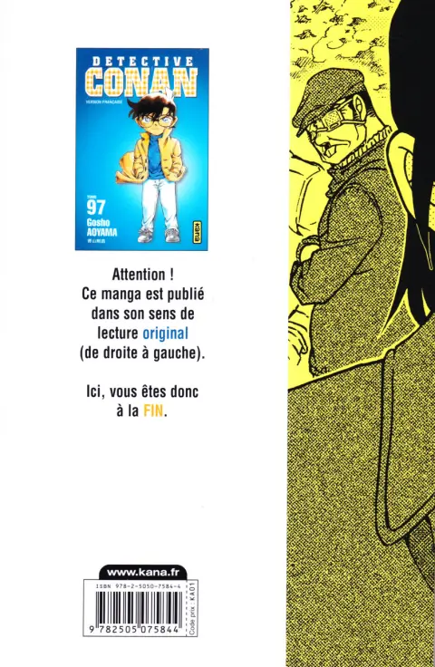 Verso de l'album Détective Conan Tome 97