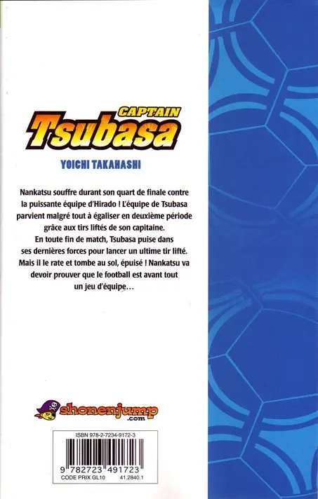 Verso de l'album Captain Tsubasa Tome 19 Le Retour au front !!