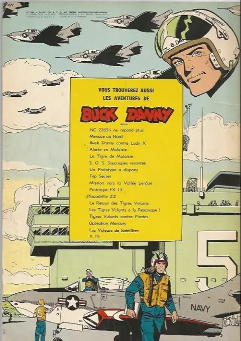 Verso de l'album Buck Danny Tome 25 Escadrille ZZ