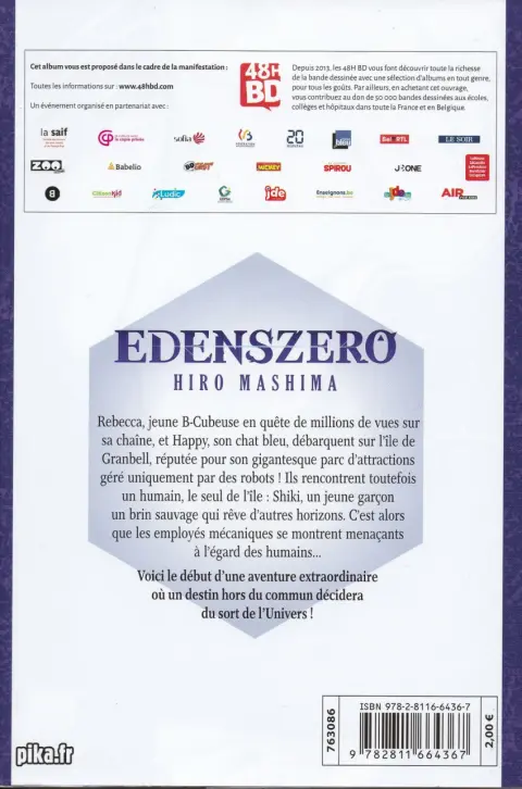 Verso de l'album Edens zero 1 Dans le ciel de Sakura