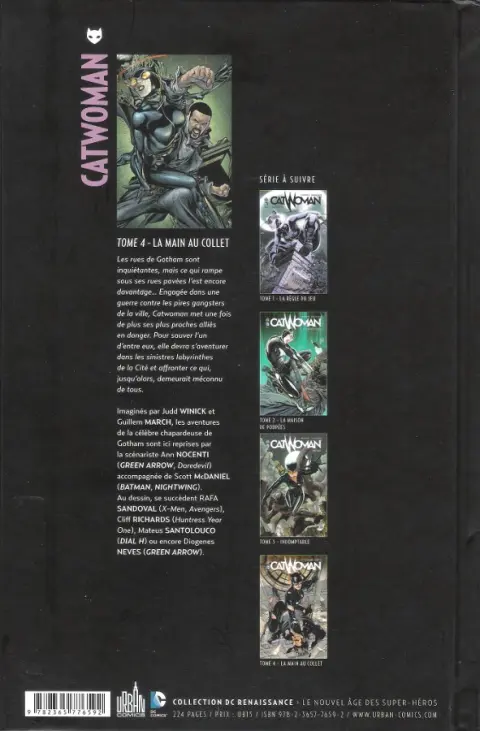 Verso de l'album Catwoman Tome 4 La main au collet