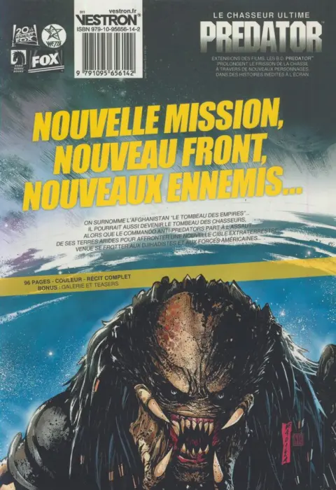 Verso de l'album Predator : Chasseurs Tome 2 Seconde Mission