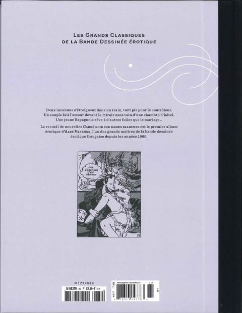 Verso de l'album Les Grands Classiques de la Bande Dessinée Érotique - La Collection Tome 88 Carré noir sur dames blanches
