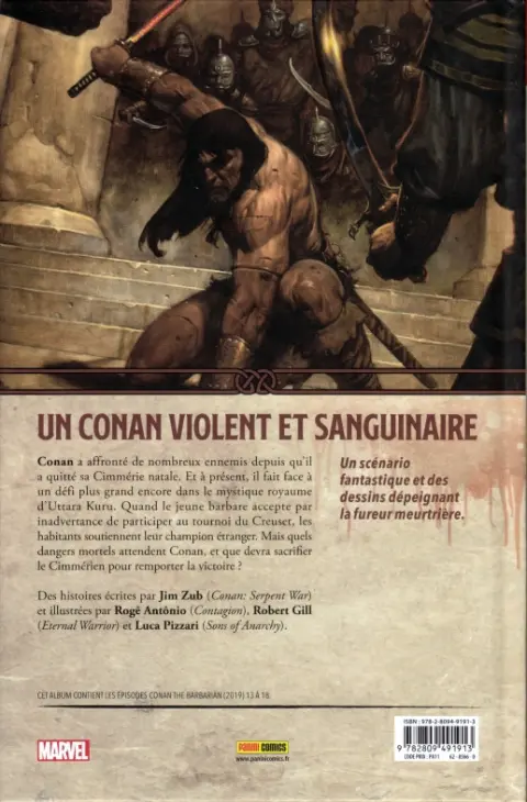 Verso de l'album Conan le Barbare 3 Dans le creuset