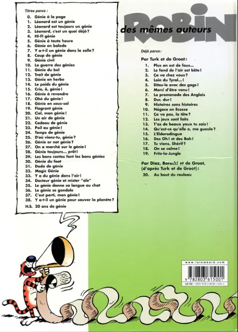Verso de l'album Léonard Tome 30 Génie du foot