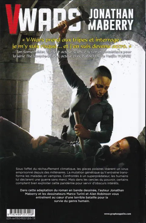 Verso de l'album V-Wars Tome 2 Tous des monstres