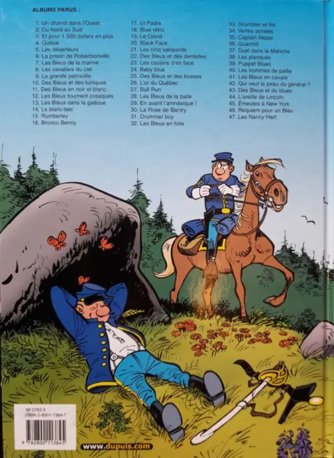 Verso de l'album Les Tuniques Bleues Tome 25 Des bleus et des bosses