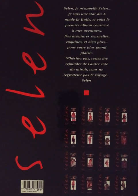 Verso de l'album Selen présente... Tome 1 Sex in Italie