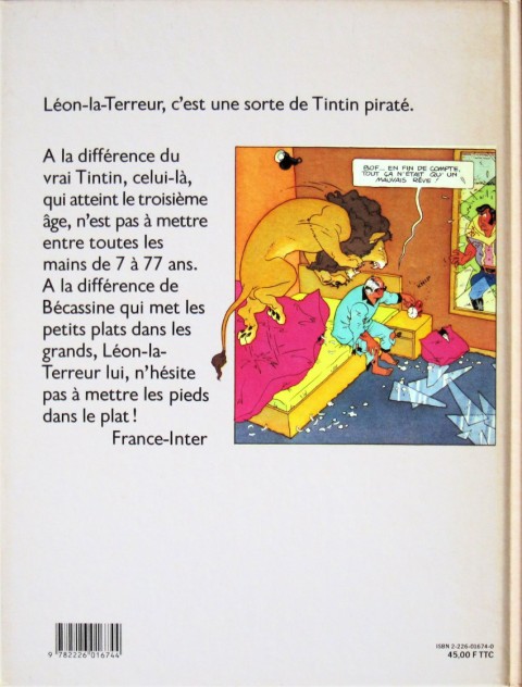 Verso de l'album Léon-la-terreur Tome 1