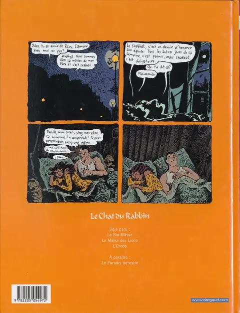 Verso de l'album Le Chat du Rabbin Tome 3 L'exode