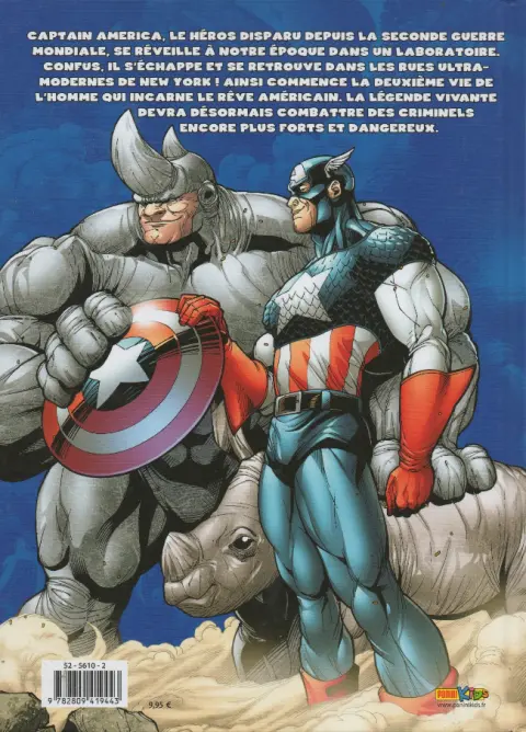 Verso de l'album Captain America - La légende vivante