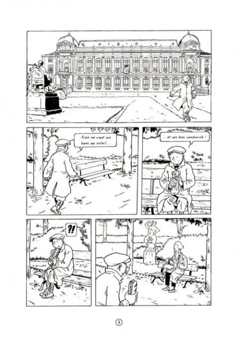 Verso de l'album Tintin Objectif Monde
