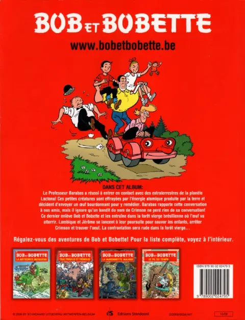 Verso de l'album Bob et Bobette Tome 73 L'œuf bourdonnant