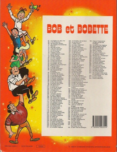 Verso de l'album Bob et Bobette Tome 125 Les Diables du Texas