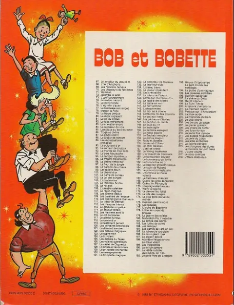 Verso de l'album Bob et Bobette Tome 125 Les Diables du Texas