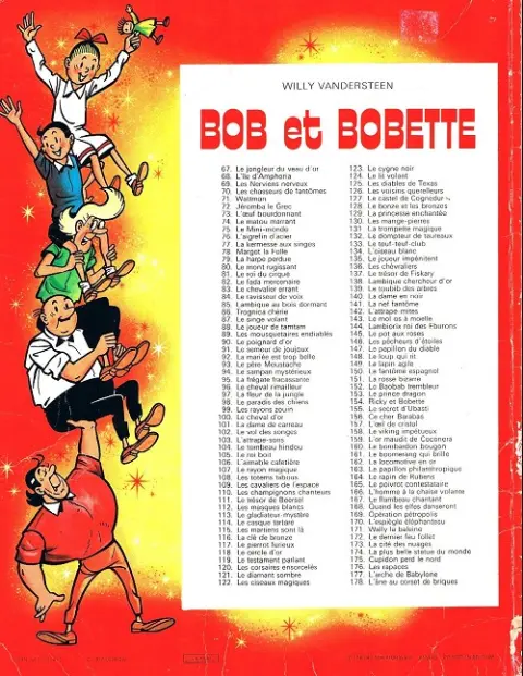 Verso de l'album Bob et Bobette Tome 165 Le poivrot contestataire