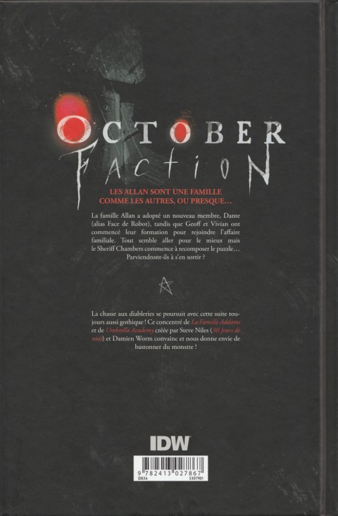 Verso de l'album October Faction 2