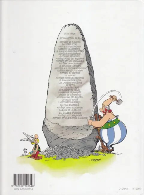 Verso de l'album Astérix Tome 22 La grande traversée