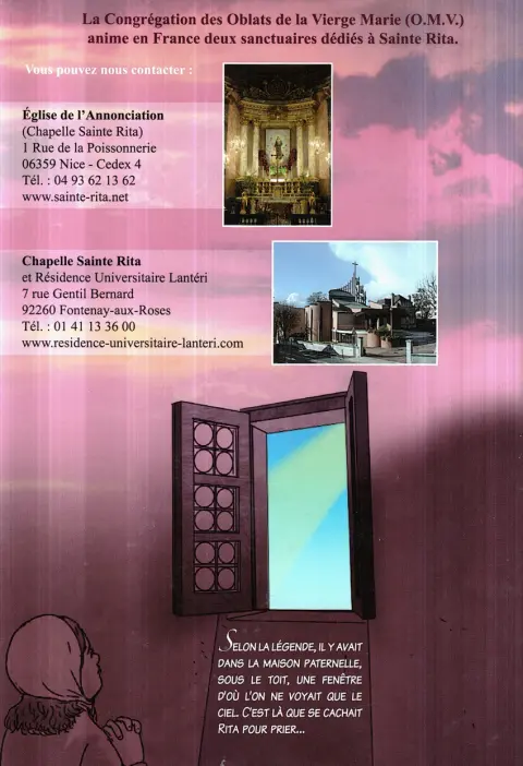 Verso de l'album Sainte Rita de Cascia