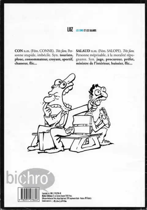 Verso de l'album Les cons et les salauds