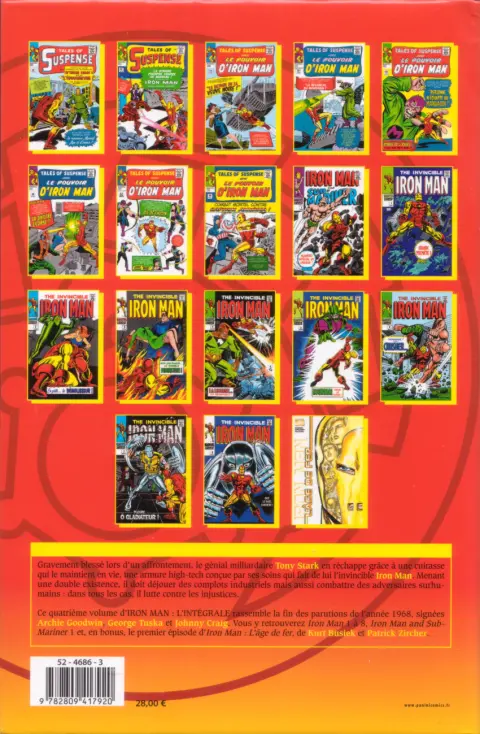 Verso de l'album Iron Man - L'Intégrale Tome 4 1968