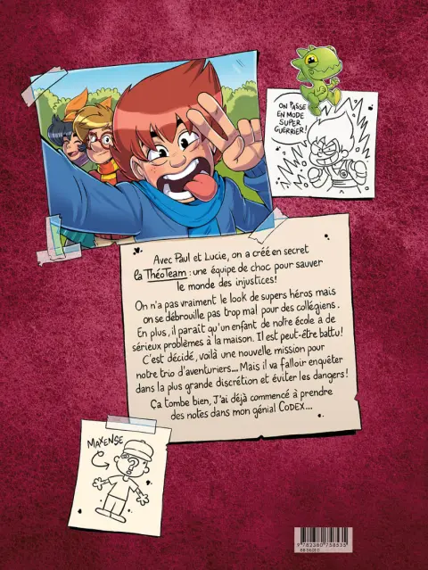 Verso de l'album Le codex de Théo ! 2 Barbe Noire !