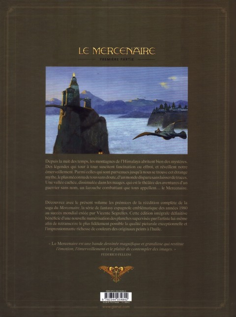 Verso de l'album Le Mercenaire Première partie