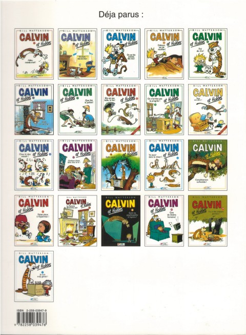 Verso de l'album Calvin et Hobbes Tome 16 Faites place à Hyperman !