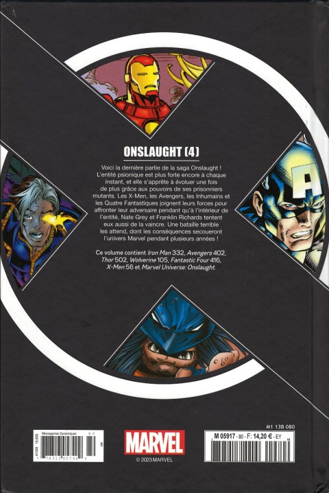 Verso de l'album X-Men - La Collection Mutante Tome 80 Onslaught (4)