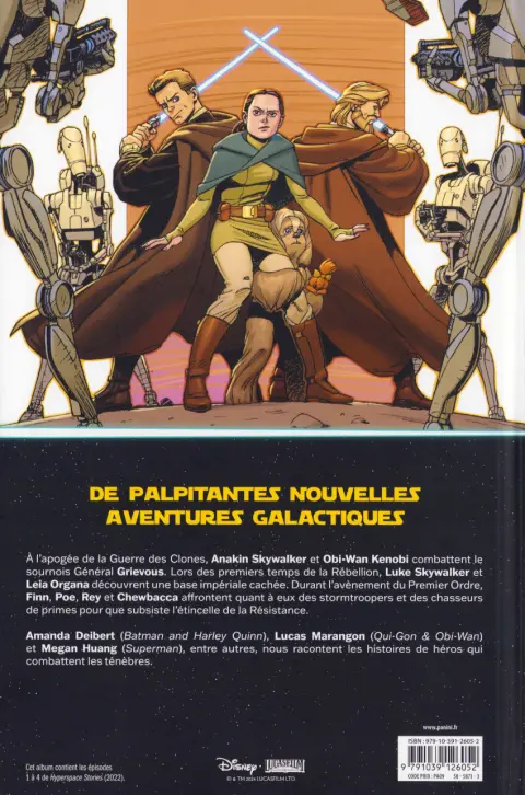 Verso de l'album Star Wars - Histoire de l'Hyperespace 1 Rebelles et résistance