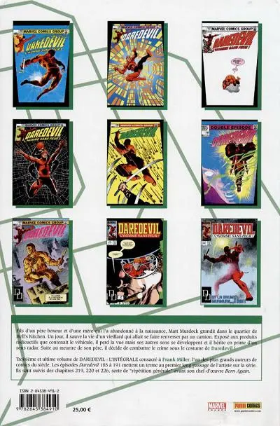 Verso de l'album Daredevil - L'Intégrale Tome 3 1983