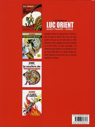 Verso de l'album Luc Orient Intégrale Luc Orient 1