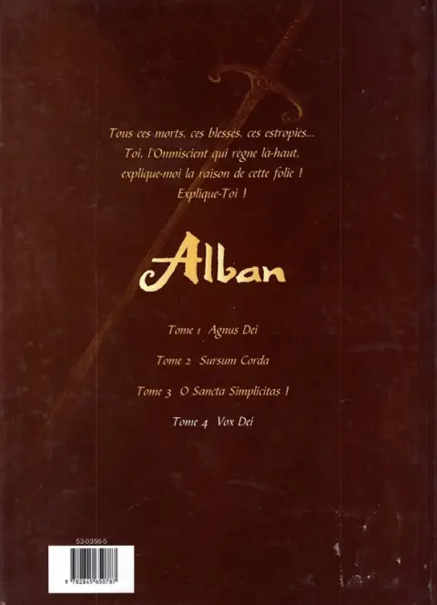 Verso de l'album Alban Tome 4 Vox dei