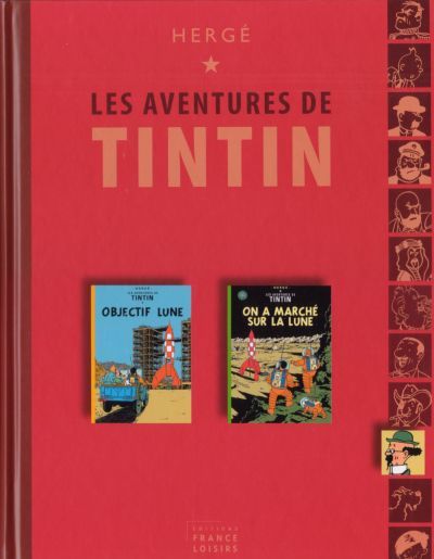 Couverture de l'album Tintin Objectif lune / On a marché sur la lune